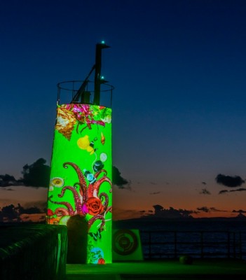 Girvan Ligthouse Hendricks Neptunia Gin Projection