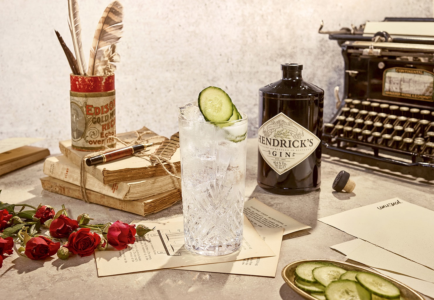 Hendrick's gin tonic cucumber recipe