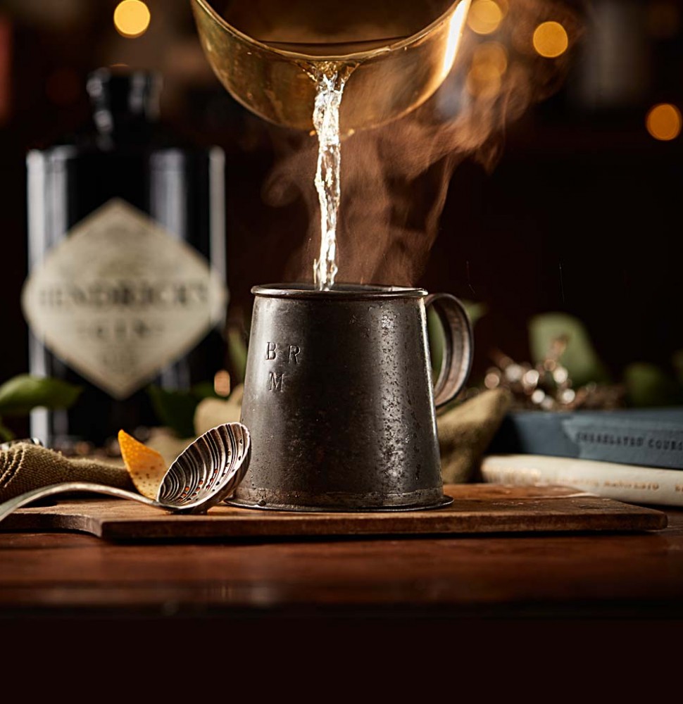 Hendrick's Hot Gin Old Fashioned cocktail served